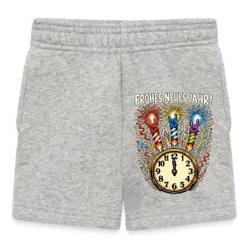 Frohes Neues Jahr Rock N Roll Geschenk 2025 - Baby Shorts - Grau meliert - Vorne