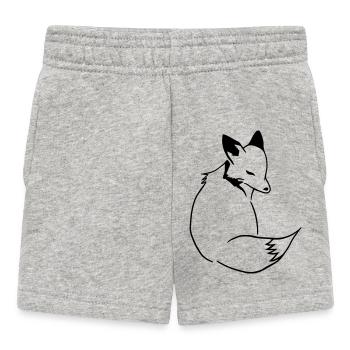 Fox Comic : intelligent, style Foxy & Manga - Short Bébé - gris chiné - Devant