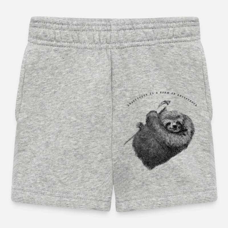 Faultier_Sloth - Short Bébé - gris chiné