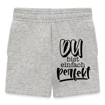 Du bist einfach perfekt - Short Bébé - gris chiné - Devant