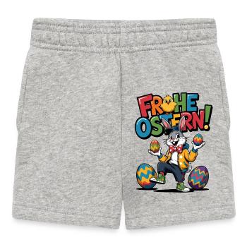 Happy Easter Bunny Cartoon - Baby Shorts - heather grey - Front
