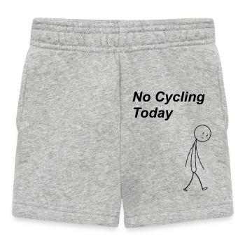No Cycling Today - Baby Shorts - Grau meliert - Vorne