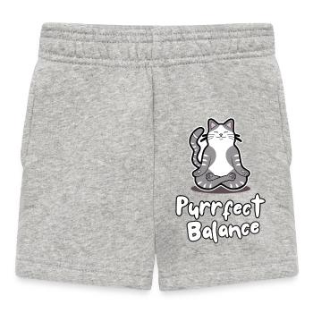 Purrfect Balance - Baby Shorts - heather grey - Front