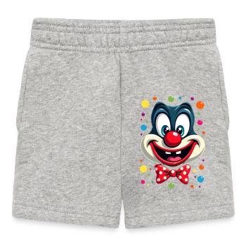 Karneval Clown Kostüm Fasching Fastnacht - Baby Shorts - Grau meliert - Vorne
