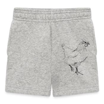 Huhn - Baby Shorts - Grau meliert - Vorne