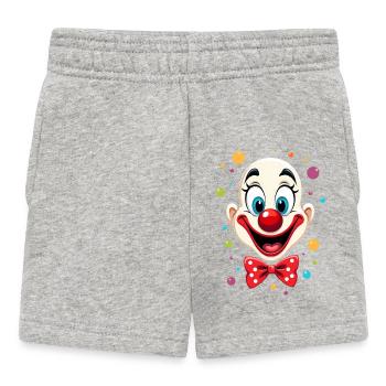 Karneval Clown Kostüm Fasching Fastnacht - Baby Shorts - Grau meliert - Vorne