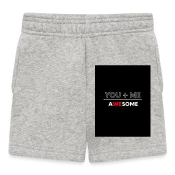 Du Plus Ich Großartig - Baby Shorts - Grau meliert - Vorne