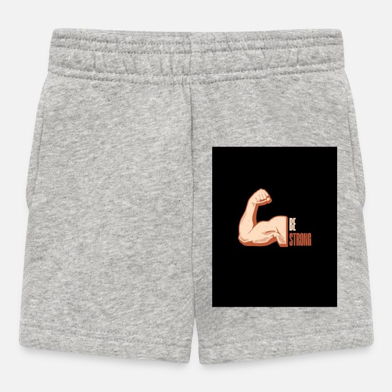 Be Strong - Short Bébé - gris chiné
