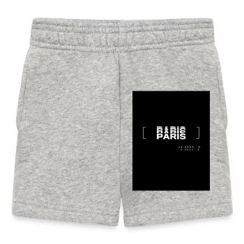 Babis Paris Glitch Noir - Short Bébé - gris chiné - Devant