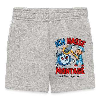 I hate Mondays – Alarm & Hammer - Baby Shorts - heather grey - Front