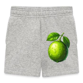 Lime - Baby Shorts - heather grey - Front