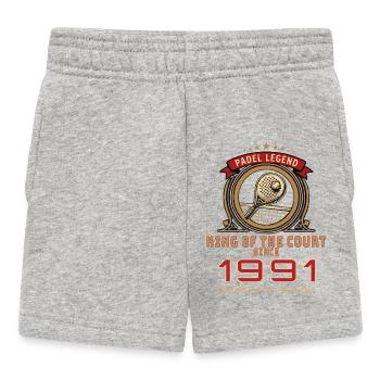 Padel Legend 1991, Birthday Shirt, Hoodie, Mug - Baby Shorts - heather grey - Front
