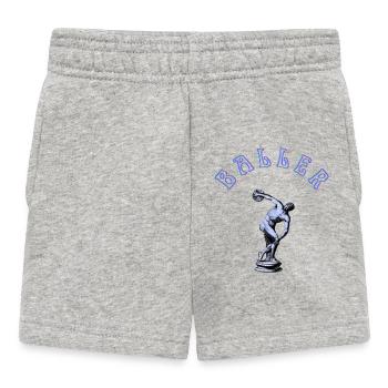 Baller Motiv - Baby Shorts - Grau meliert - Vorne