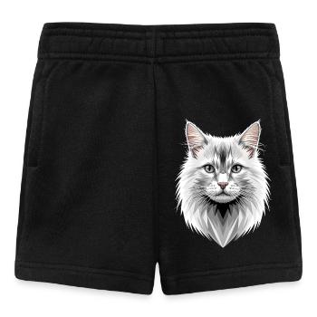 Chat Angora Chat Angora Chat Angora Mignons Chats Angora - Short Bébé - noir - Devant