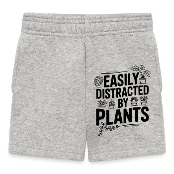 Facilement distrait par les plantes - Short Bébé - gris chiné - Devant