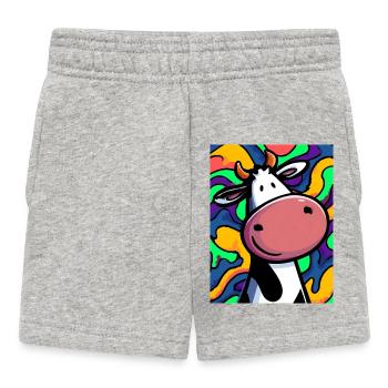 cow - Baby Shorts - heather grey - Front