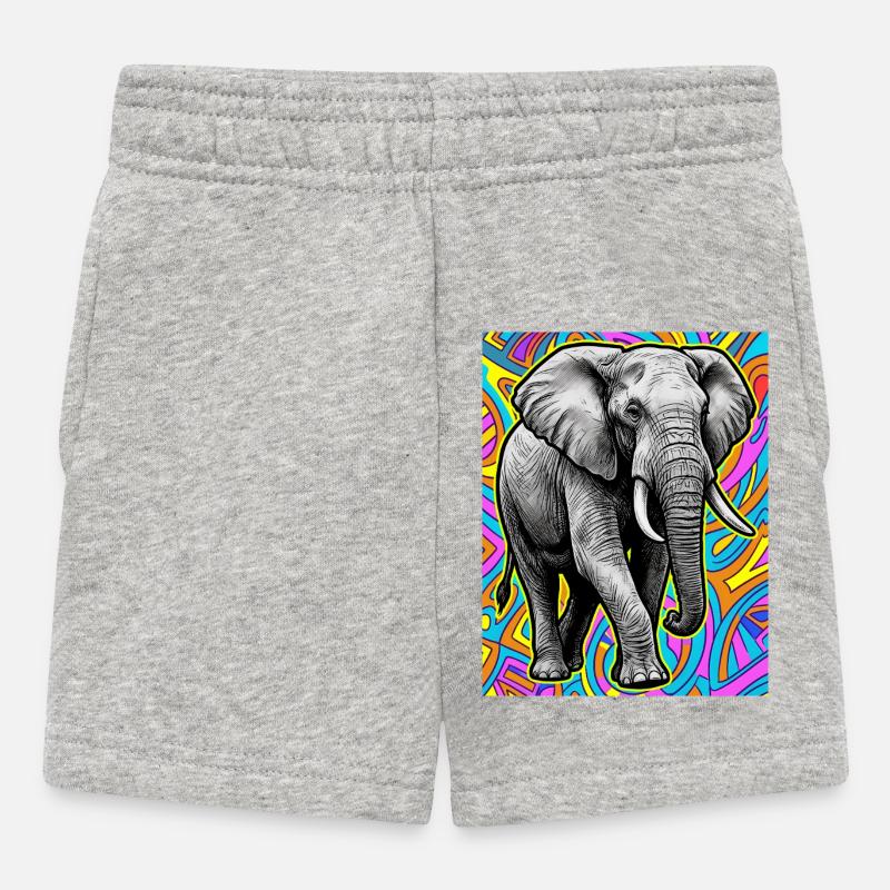 elephant - Baby Shorts - heather grey