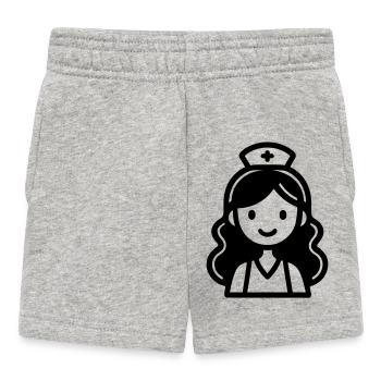 Krankenschwester - Baby Shorts - Grau meliert - Vorne