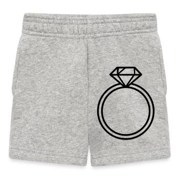 bague de mariage, - Short Bébé - gris chiné - Devant