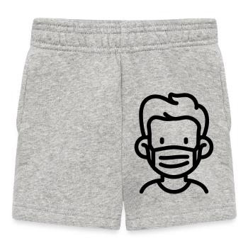 Maske - Baby Shorts - Grau meliert - Vorne