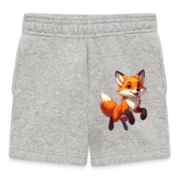 Jumping Fox - Baby Shorts - heather grey - Front