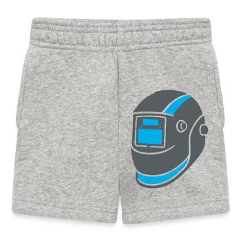 Welding Helmet Mask Metal Construction - Baby Shorts - heather grey - Front