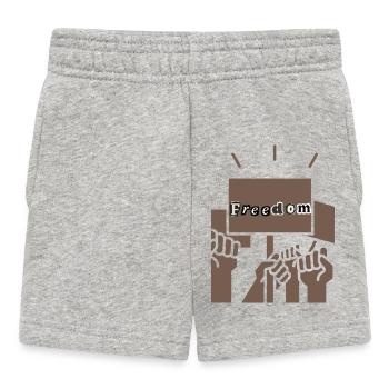 freedom - Baby Shorts - heather grey - Front