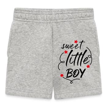 Petits garçons adorables, petits garçons mignons Bébés dictons - Short Bébé - gris chiné - Devant