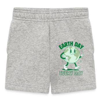 Tag der Erde Jeden Tag - Baby Shorts - Grau meliert - Vorne