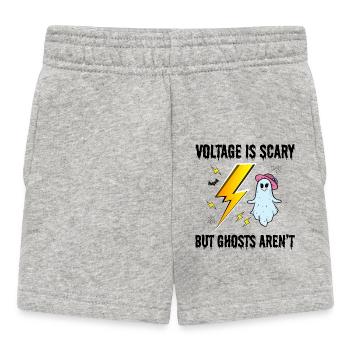 Elektriker Halloween Elektrotechniker Geist - Baby Shorts - Grau meliert - Vorne