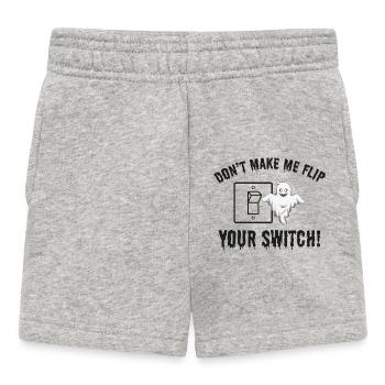 Elektriker Halloween Schalter Humor Spannung Gruselig - Baby Shorts - Grau meliert - Vorne