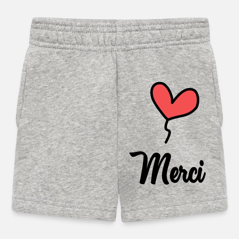 MERCI. MAÎTRESSE. MAÎTRE - Short Bébé - gris chiné