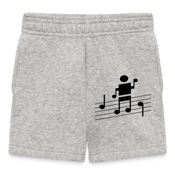 Tanzender Roboter - Baby Shorts - Grau meliert - Vorne