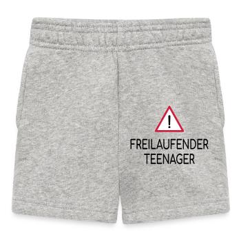 Beware of free-roaming teenagers - Baby Shorts - heather grey - Front