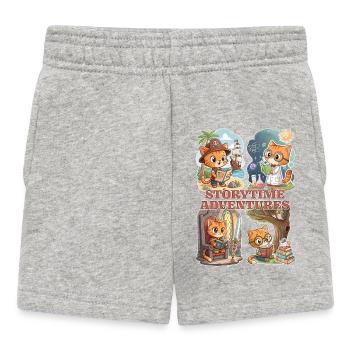 Storytime Adventures – Eine Reise durch Bücher - Baby Shorts - Grau meliert - Vorne