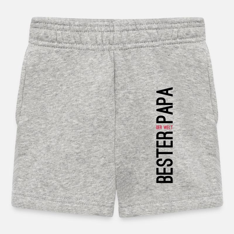 Bester Papa der Welt Geschenk - Baby Shorts - Grau meliert