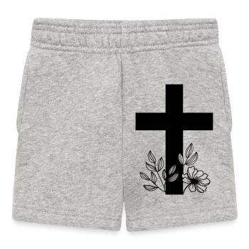 Cross - Baby Shorts - heather grey - Front