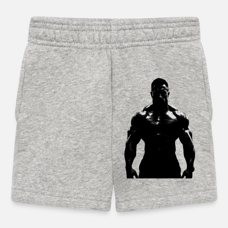 Bodybuilder 1 - Baby Shorts - heather grey