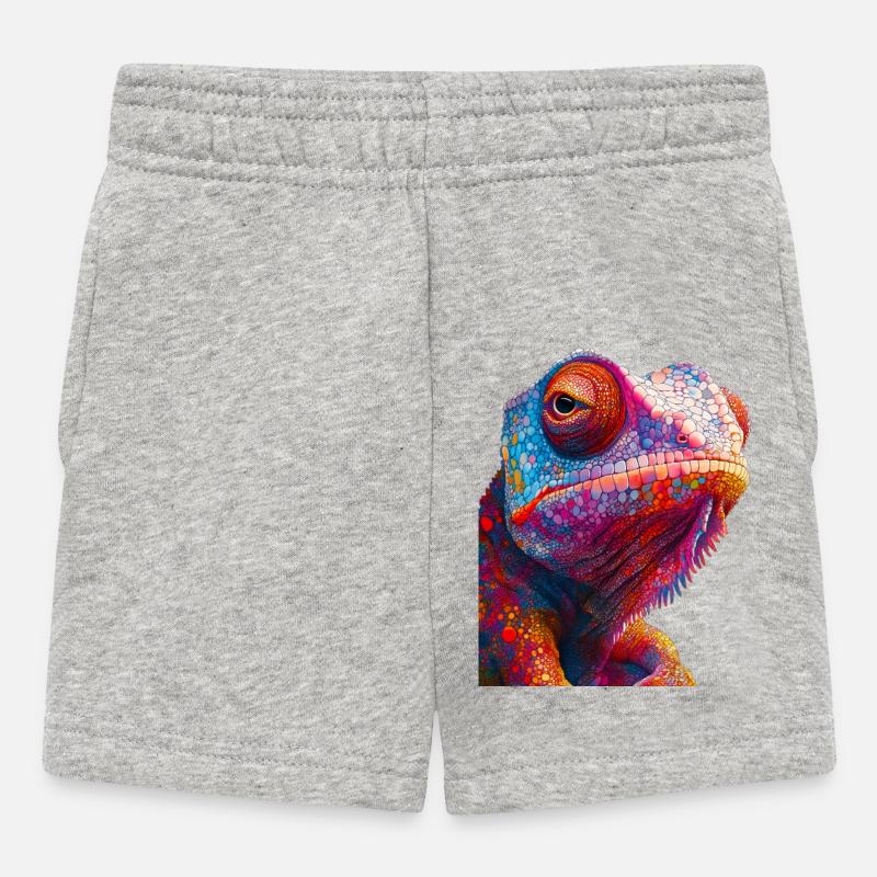 Caméléon - Short Bébé - gris chiné