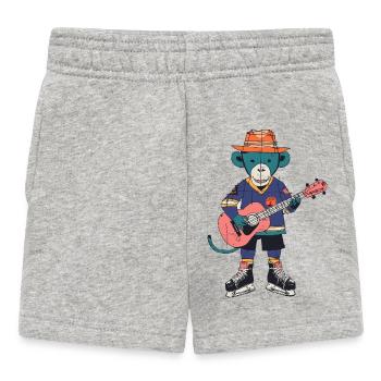 Monkey Music - Baby Shorts - heather grey - Front