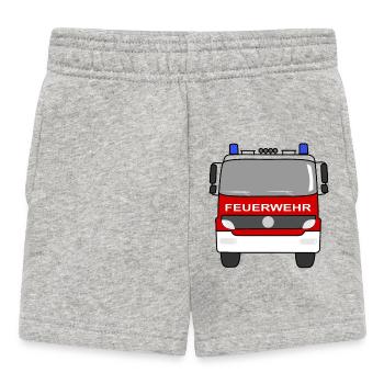 Fire Engine - Baby Shorts - heather grey - Front