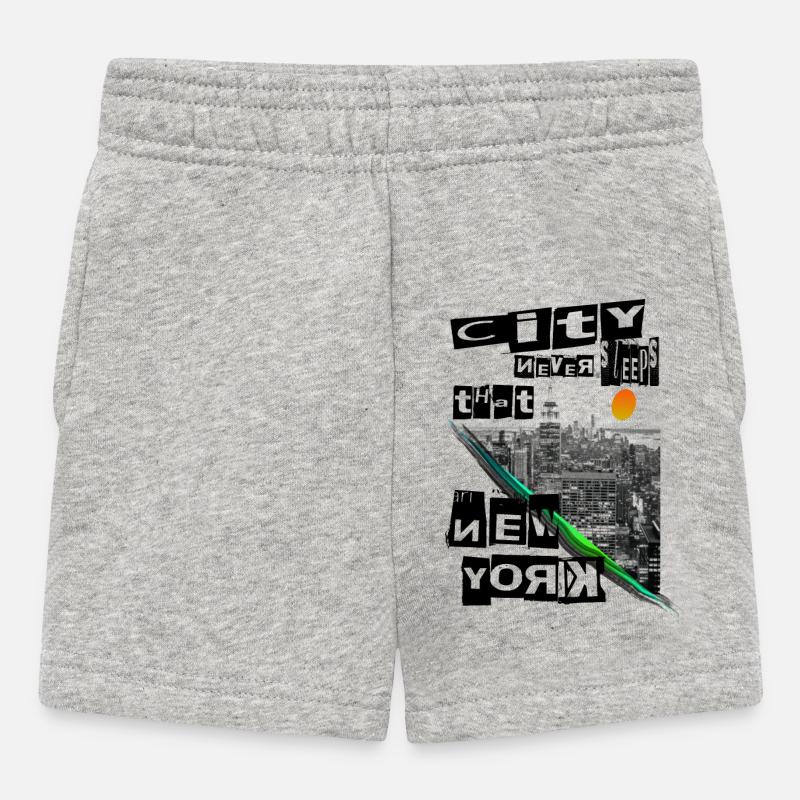 New York - Short Bébé - gris chiné