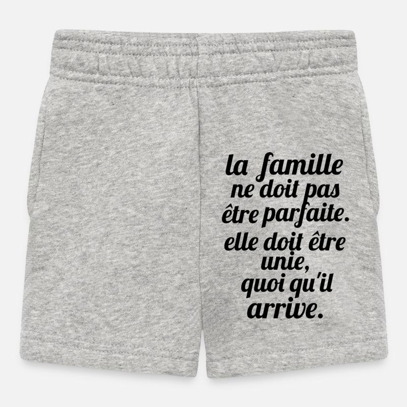 famille - Short Bébé - gris chiné