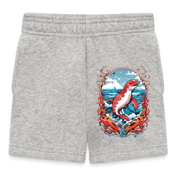 Sea creatures - Baby Shorts - heather grey - Front