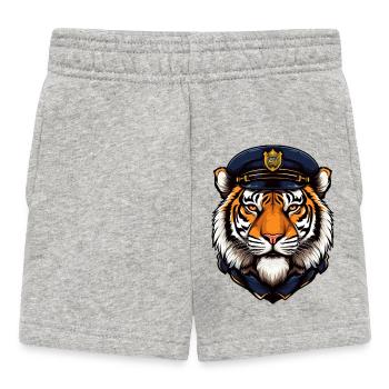 Tiger Police - Baby Shorts - heather grey - Front