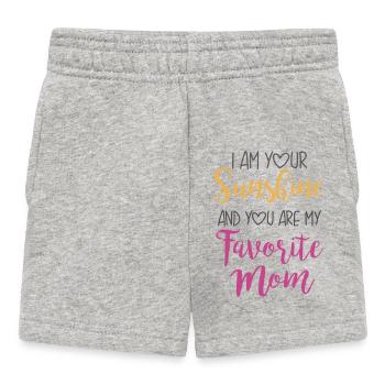 I am your sunshine and you are my favorite mom - Baby Shorts - heather grey - Front