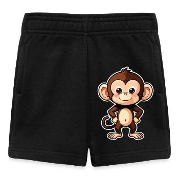 Kleiner niedlicher Babyaffe, Affe, Äffchen - Baby Shorts - Schwarz - Vorne