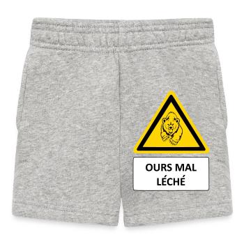 Ours mal léché - Short Bébé - gris chiné - Devant