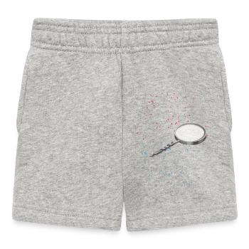 lupe magnifying glass - Baby Shorts - Grau meliert - Vorne