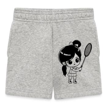 Badminton Mädchen - Baby Shorts - Grau meliert - Vorne